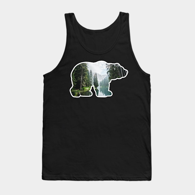 Camping Bear Tank Top by LuisP96